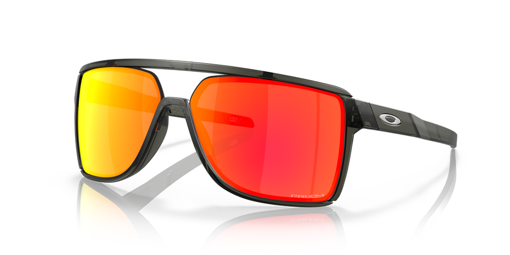 Oakley Sunglasses Castel Matte Grey Smoke, Prizm Ruby OO9147-05