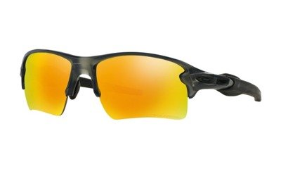 OAKLEY Sunglasses FLAK 2.0 XL Matte Gray Smoke / Fire Iridium Polarized OO9188-10