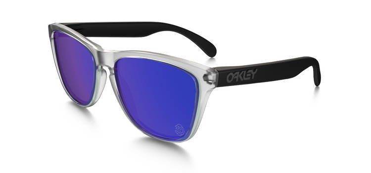 Oakley Sunglasses  SPECIAL EDITION HERITAGE FROGSKINS Matte Clear/Violet Iridium 24-419