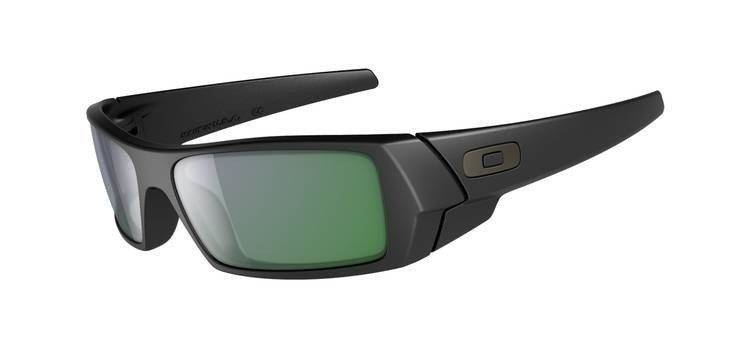 Oakley Sunglasses GASCAN Matte Black/Emerald Iridium 26-245