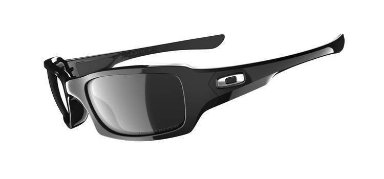 Oakley Sunglasses  FIVES SQUARED Polished Black/Black Irid Polarized 12-967
