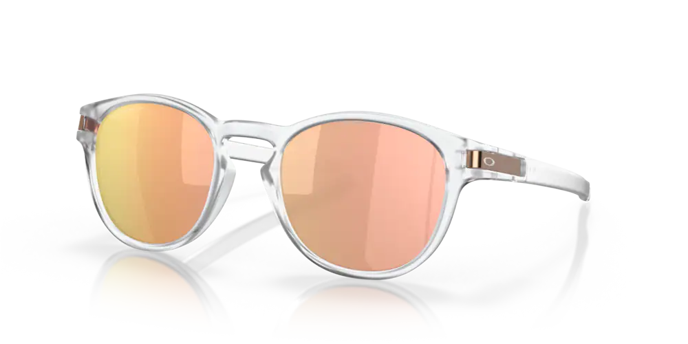 Oakley Sunglasses LATCH Matte Clear/Prizm Rose Gold Polarized OO9265-52