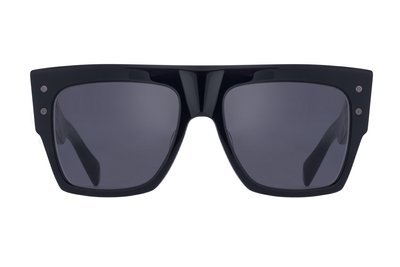 Balmain BPS-100C Black and gold-tone acetate B-I sunglasses