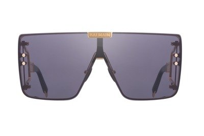 Balmain BPS-102A Gold-tone and dark grey metal Wonder Boy sunglasses LIMITED EDITION