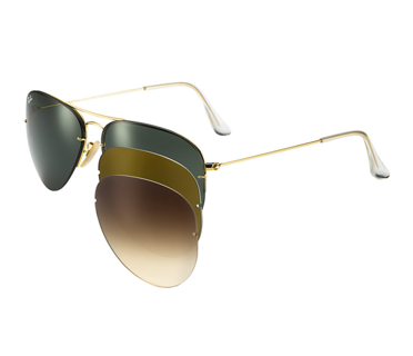 Ray-Ban Okulary AVIATOR FLIP OUT RB3460 - 001/71