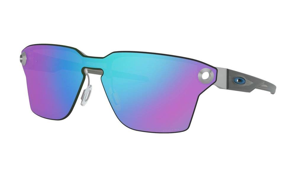 Oakley Sunglasses LUGPLATE Satin Chrome/Prizm Sapphire OO4139-03