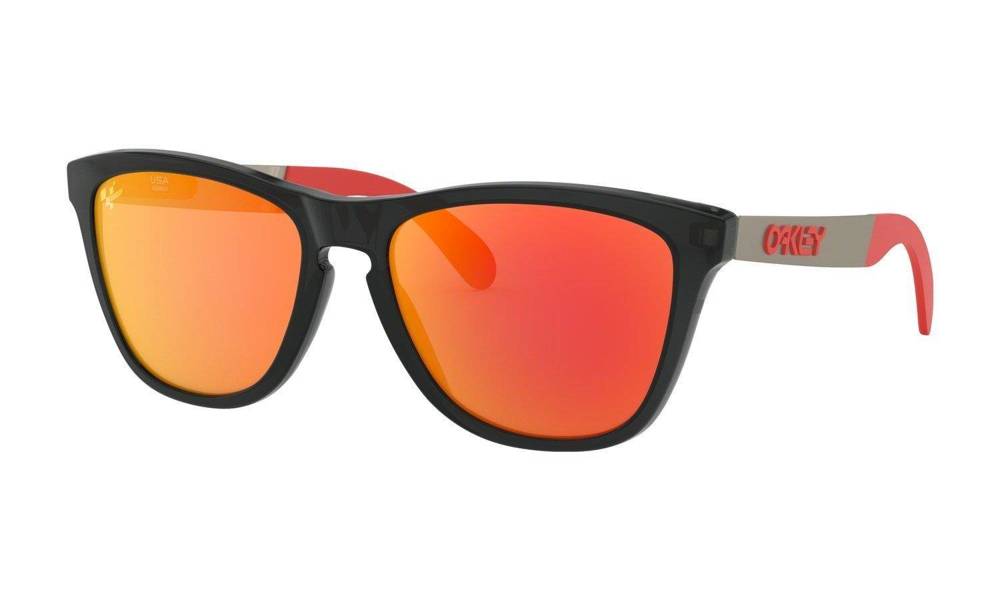 Oakley Sunglasses FROGSKINS MIX  MotoGP  Matte Black Ink/Prizm Ruby OO9428-09