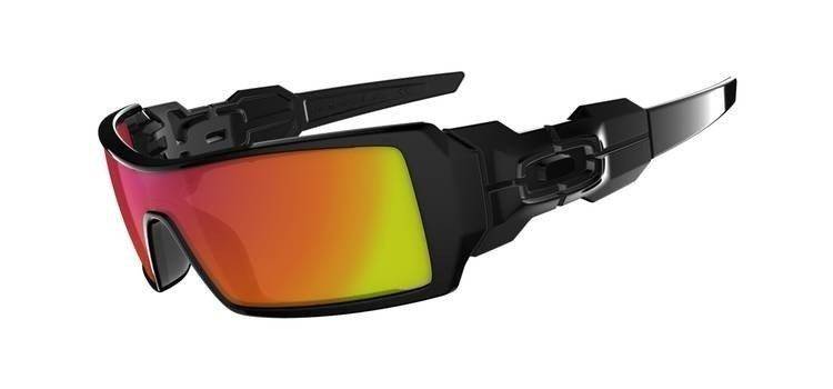 Oakley Sunglasses Oil Rig Polished Black/Ruby Iridium 26-250