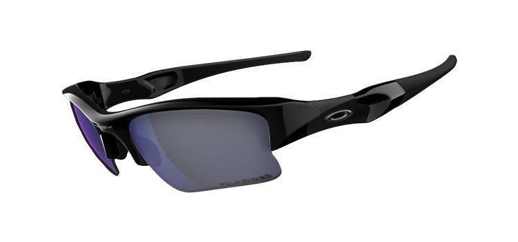 Oakley Sunglasses FLAK JACKET XLJ ANGLING SPECIFIC Polished Black/Deep Blue Polarized 26-232