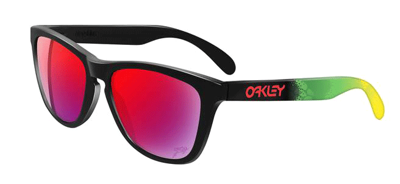 OAKLEY Sunglasses FROGSKINS Polished Black / Red Iridium 24-254
